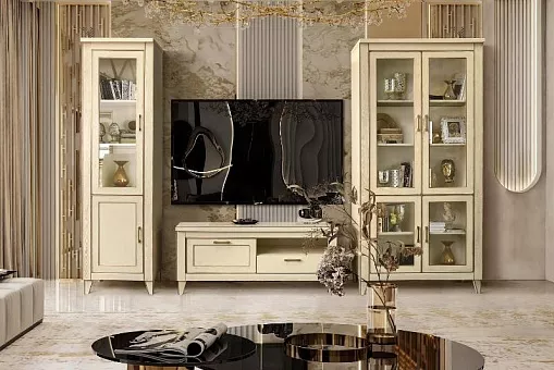 Набор мебели для гостиной Амадей (Античная темпера с золочением) купить в Москве - фото №1