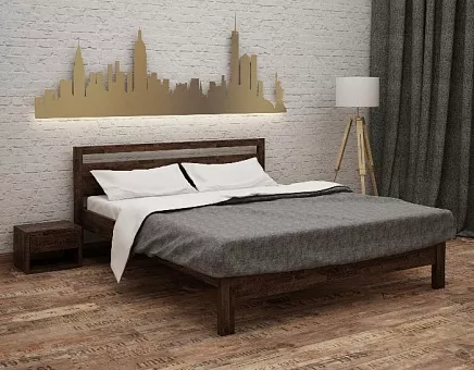 Кровать односпальная Кёльн из массива дуба купить в Москве - фото №1