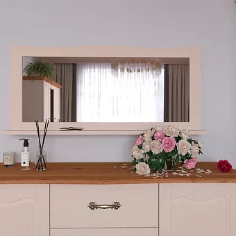 Зеркало настенное с полкой Лебо купить в Москве - фото №1