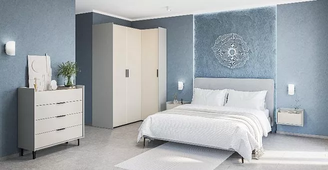 Спальный гарнитур Модена 1 (Персидский жемчуг/ Лунный камень) купить в Москве - фото №1