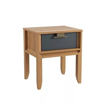 Тумба прикроватная Бридж с 1 ящиком на ножках браун/серый 7012 купить в Москве - фото №1