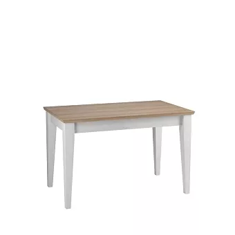 Стол прямоугольный обеденный 120 Сканди белый/антик купить в Москве - фото №1