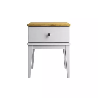 Тумба прикроватная Бон Вояж 01 Белый лак / Антик №24 купить в Москве - фото №1