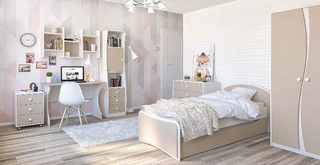 Спальный гарнитур Комби (Капучино/Сосна Рандерс) купить в Москве - фото №1