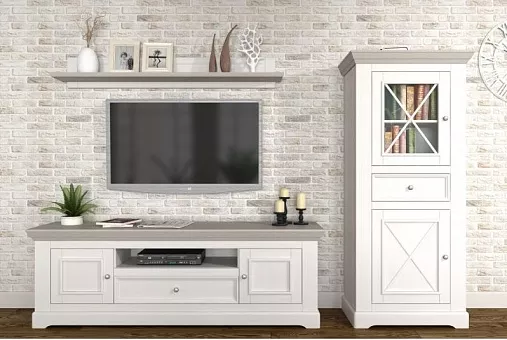 Набор мебели для гостиной Форест 4 (цвет белый воск/антрацит) купить в Москве - фото №1