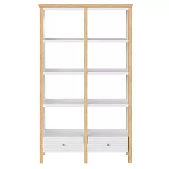 Стеллаж Вояж-02-200-Р/Я Белый лак  + антик №24 купить в Москве - фото №1