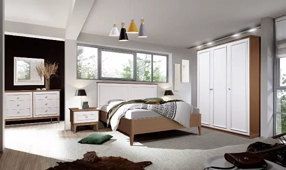 Спальня Торино белый/натуральный дуб купить в Москве - фото №1