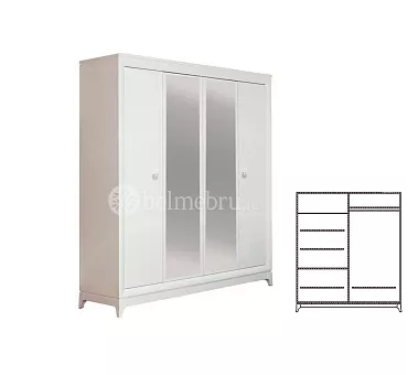 Шкаф для одежды Сабрина ММ-302-01/04 купить в Москве - фото №1