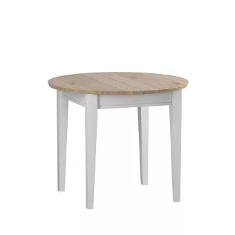 Стол прямоугольный обеденный раскладной Сканди D90/125 белый/антик купить в Москве - фото №1