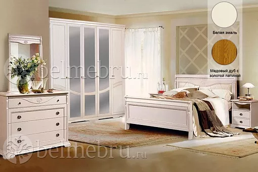 Спальный гарнитур Лика 5Z (цвет белая эмаль) купить в Москве - фото №1