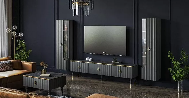 Набор мебели для гостиной Лоренсо 3 (Графит) купить в Москве - фото №1