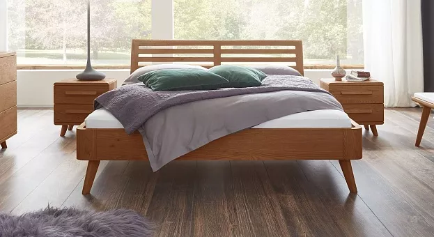 Кровать Lugo (RO190) из массива дуба  140*200 купить в Москве - фото №1