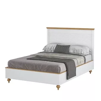 Кровать Рандеву-140 (Белый лак + антик №24) купить в Москве - фото №1