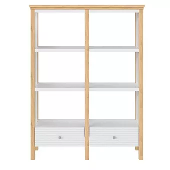 Стеллаж Вояж-02-160-Р/Я Белый лак  + антик №24 купить в Москве - фото №1