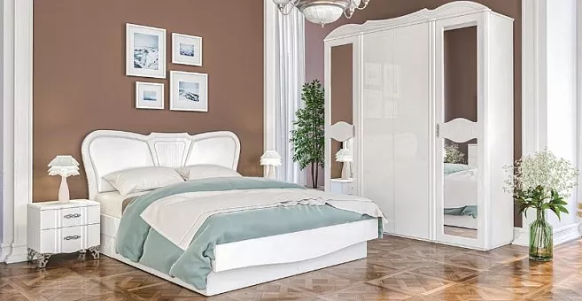 Спальный гарнитур София (Белый глянец) купить в Москве - фото №1