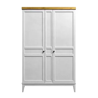 Шкаф для одежды Бон Вояж 20  Белый лак / Антик №24 купить в Москве - фото №1