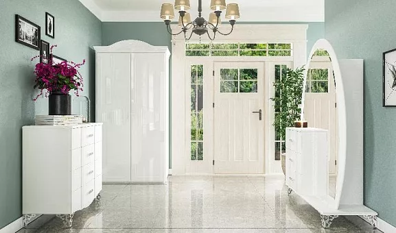 Набор мебели для прихожей София (Белый глянец) купить в Москве - фото №1