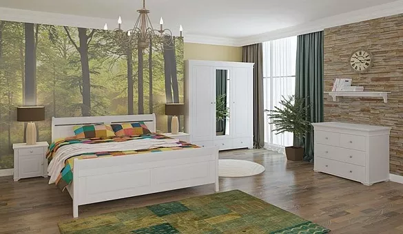 Спальный гарнитур Бейли 5 (цвет белый воск) купить в Москве - фото №1