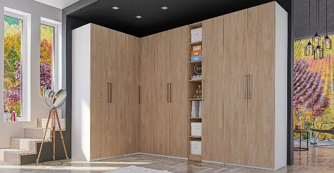 Спальный гарнитур Отис П3 ЛДСП (Дуб Прованс) купить в Москве - фото №1