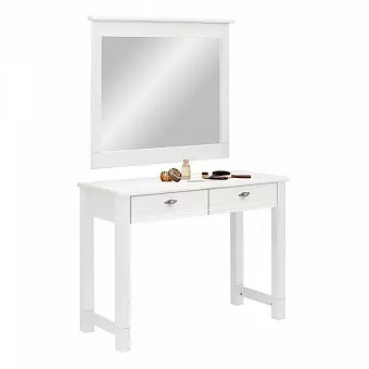 Стол туалетный Рауна с зеркалом белый воск купить в Москве - фото №1