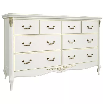 Комод широкий 8 ящиков Romantic Gold art. R134g купить в Москве - фото №1