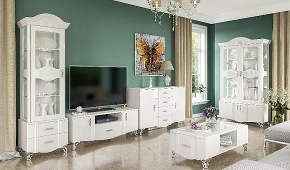 Набор мебели для гостиной София (Белый глянец) купить в Москве - фото №1