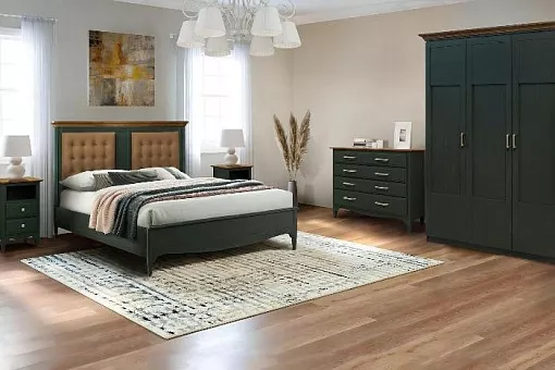 Спальный гарнитур Кармен Прованс (Грин+дуб рустикаль) купить в Москве - фото №1