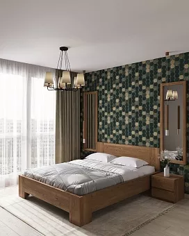 Двуспальная кровать  180х200 Талер для П/М с нишей купить в Москве - фото №1