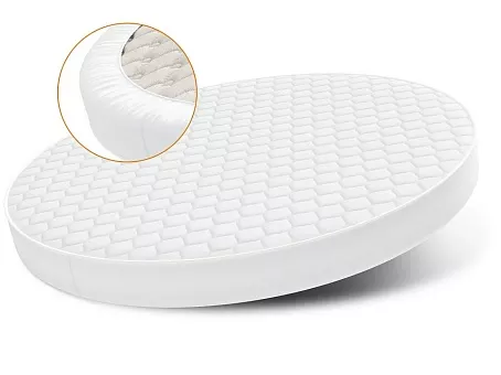 Наматрасник Round Simple Plus/Хлопко-полиэфирное стеганое полотно(Simple Plus)(Round)Н=27см купить в Москве - фото №1