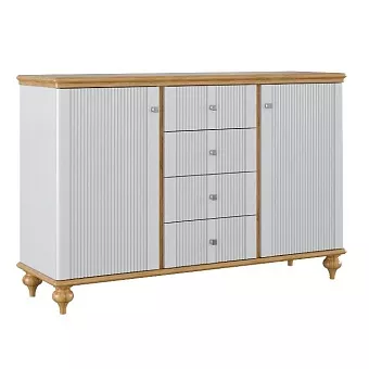 Комод Рандеву-24-146 (Белый лак + антик №24) купить в Москве - фото №1