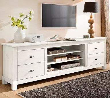 Тумба ТВ Рауна 200 Белый воск купить в Москве - фото №1