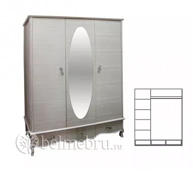 Шкаф для одежды Лаура ММ-267-01/03 купить в Москве - фото №1