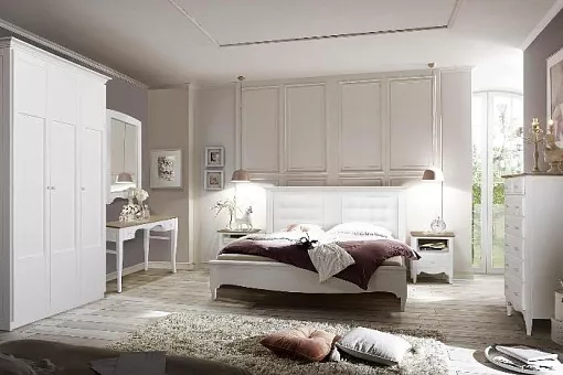 Спальный гарнитур Кармен Прованс (Молоко+дуб сахара/Молоко+агава беленая) купить в Москве - фото №1