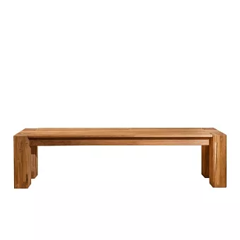 Скамья "Прованс 03" «проходные ноги»,сечение ноги 12, ширина 200, дуб массив купить в Москве - фото №1