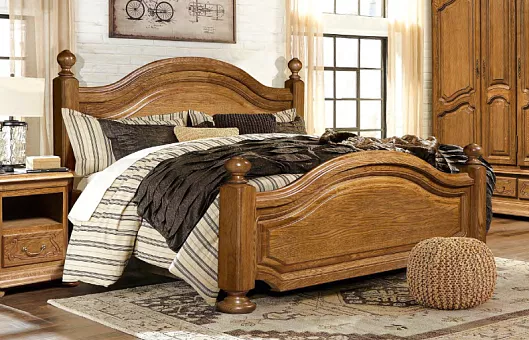 Кровать двуспальная Босфор ГМ 6233-04 дуб 200*200 купить в Москве - фото №1