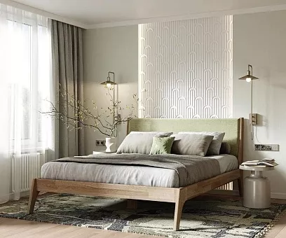 Кровать полутороспальная Лаваль ECOWood купить в Москве - фото №1