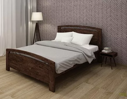 Кровать полутороспальная Берн из массива дуба купить в Москве - фото №1