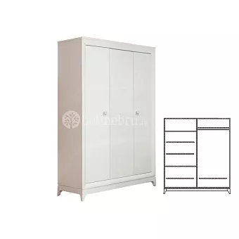Шкаф для одежды Сабрина ММ-302-01/03Б купить в Москве - фото №1