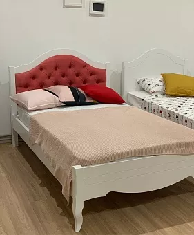 Кровать Авиньон с каретной стяжкой (90х200) купить в Москве - фото №1