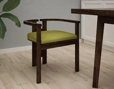 Стул Португалия с мягким сидением из массива дуба купить в Москве - фото №1