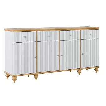 Тумба Рандеву-44 (Белый лак + антик №24) купить в Москве - фото №1