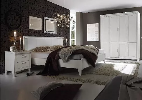 Спальный гарнитур Амадей (Слоновая кость с серебром) купить в Москве - фото №1