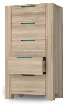 Комод 5 ящиков Riva цвет Бланш купить в Москве - фото №1