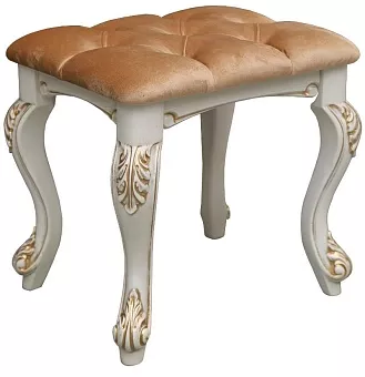 Банкетка "Альба 26" П 524.26 слоновая кость (с зол., с сер.) купить в Москве - фото №1