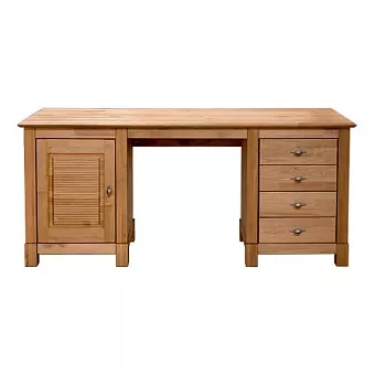 Стол письменный Рауна-14  2-х тумбовый бейц/масло купить в Москве - фото №1