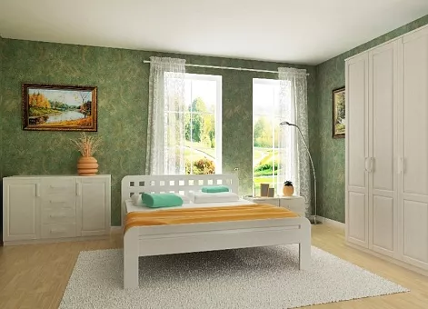 Спальный гарнитур Коста Бланка 1 (Белый воск) купить в Москве - фото №1