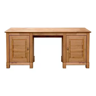 Стол письменный Рауна-20  2-х тумбовый бейц/масло купить в Москве - фото №1