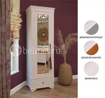 Шкаф 1-дверный с зеркалом Бейли купить в Москве - фото №1