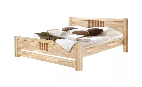 Двуспальная кровать "Валенсия", дуб массив 1800*2000 купить в Москве - фото №1