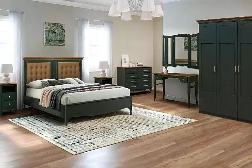 Спальный гарнитур Кармен Прованс 1 (Грин+дуб рустикаль) купить в Москве - фото №1